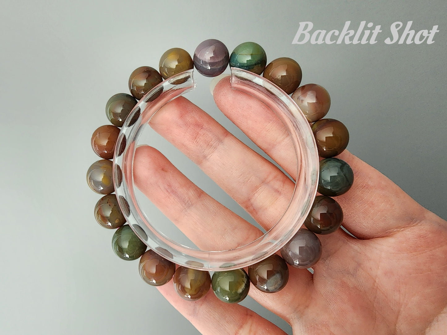 [Bracelet] Exquisite 10mm Alashan Agate Bracelet - Multicolored Natural Stone Jewelry