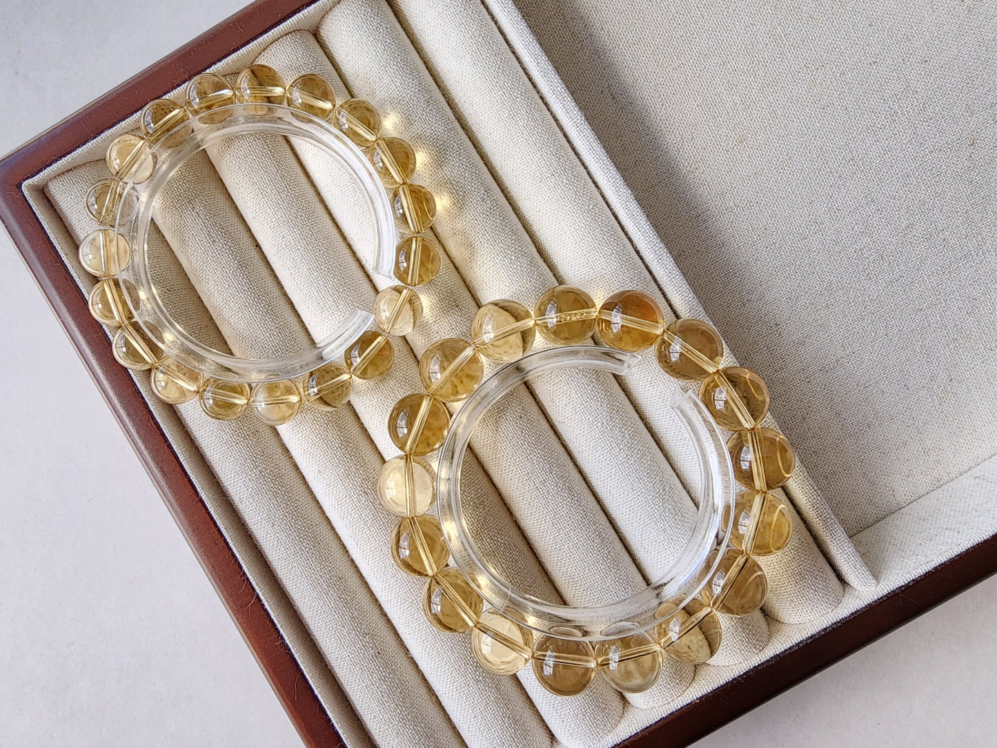 [Bracelet] Golden Citrine Bracelet for Happiness and Energy - Yellow Quartz Gemstone Beads