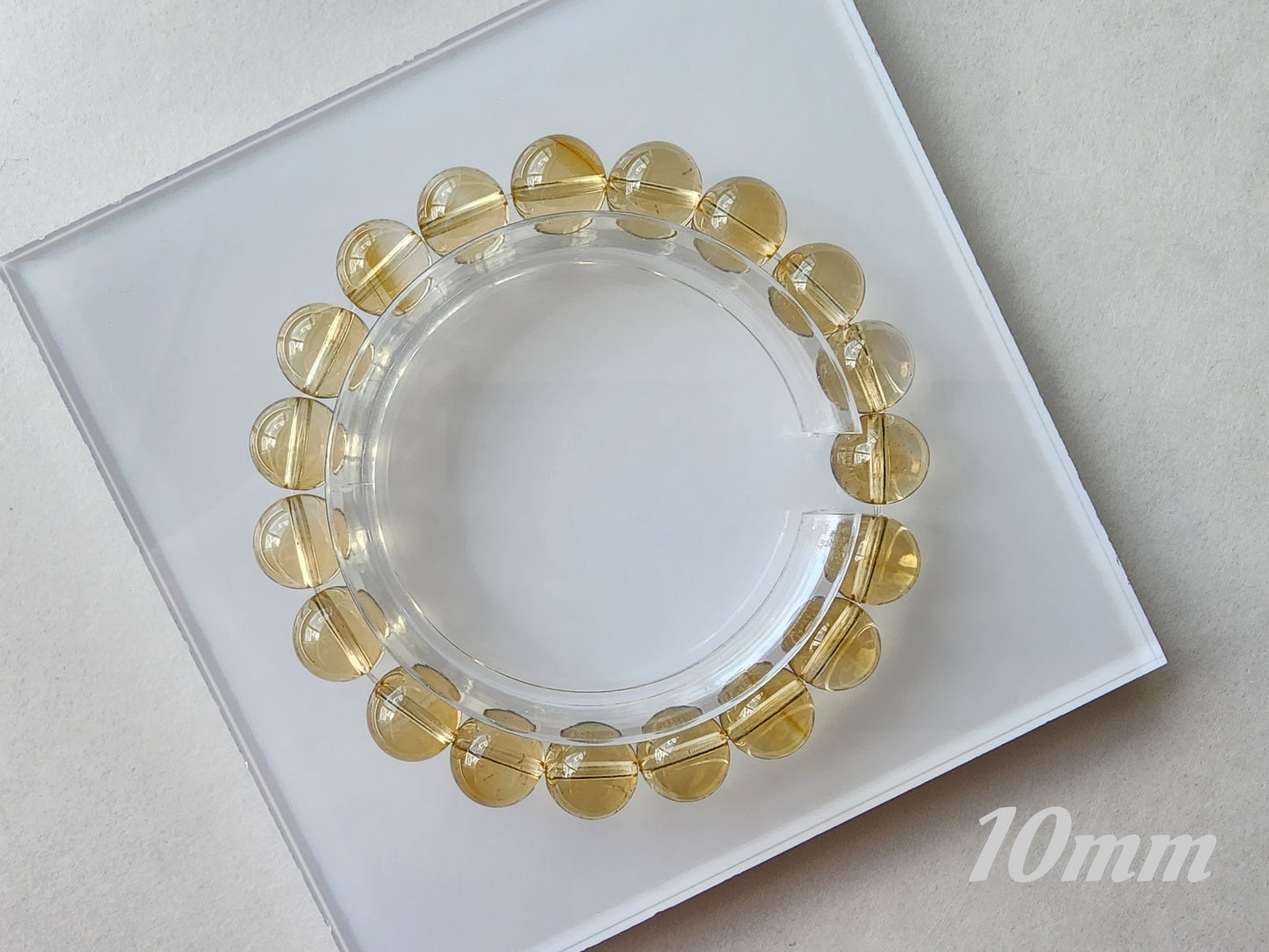 [Bracelet] Golden Citrine Bracelet for Happiness and Energy - Yellow Quartz Gemstone Beads