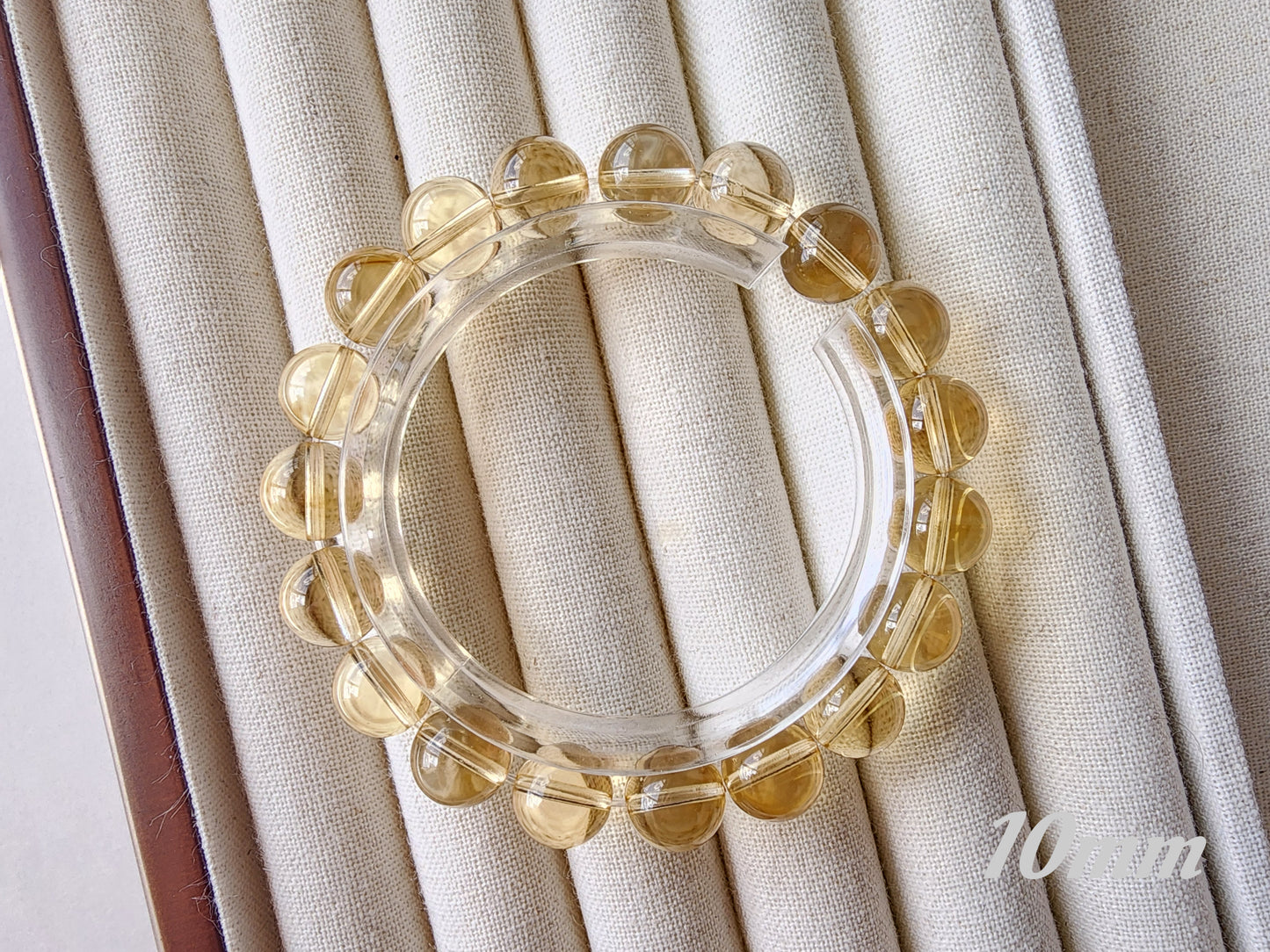 [Bracelet] Golden Citrine Bracelet for Happiness and Energy - Yellow Quartz Gemstone Beads