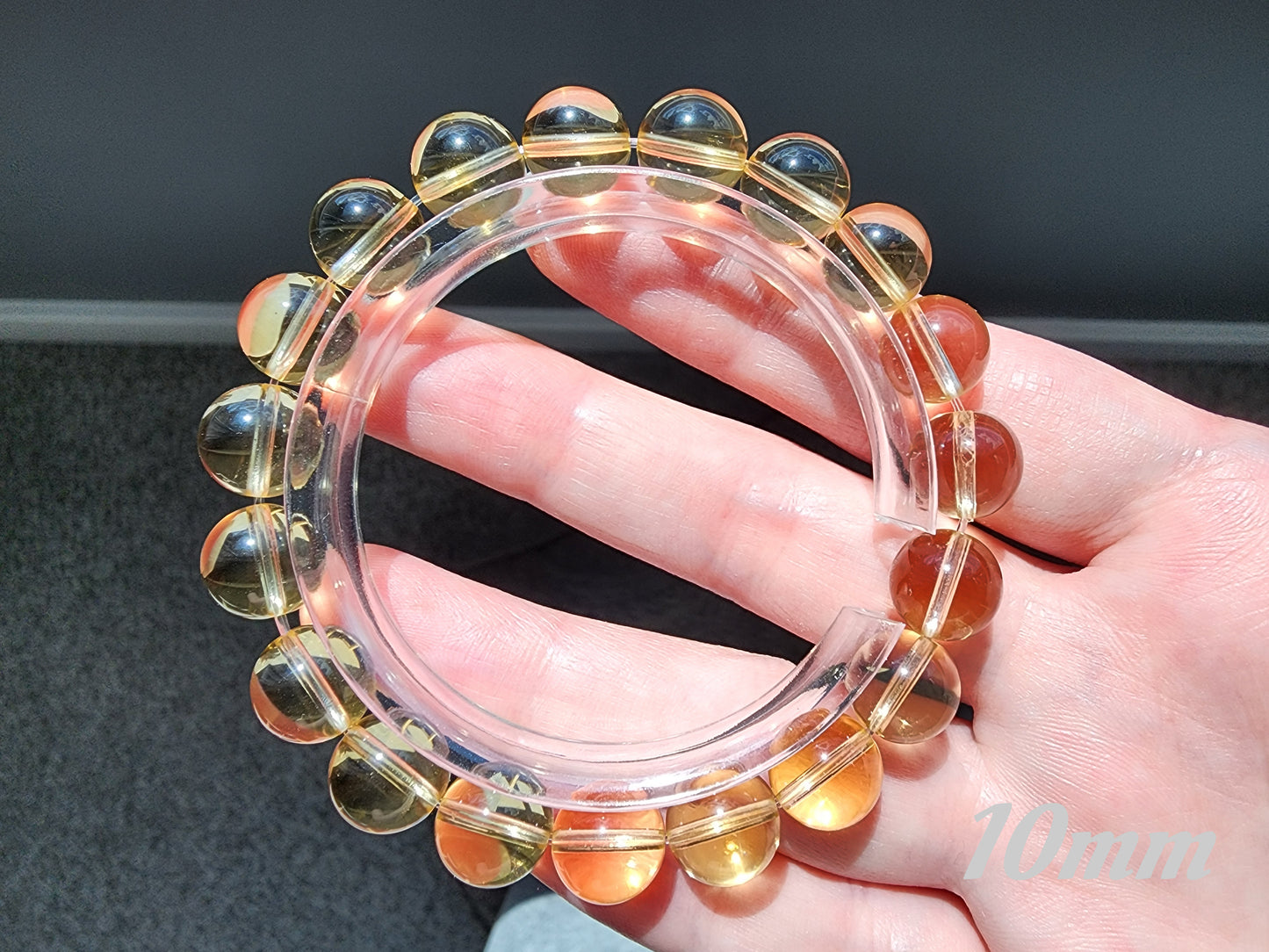 [Bracelet] Golden Citrine Bracelet for Happiness and Energy - Yellow Quartz Gemstone Beads