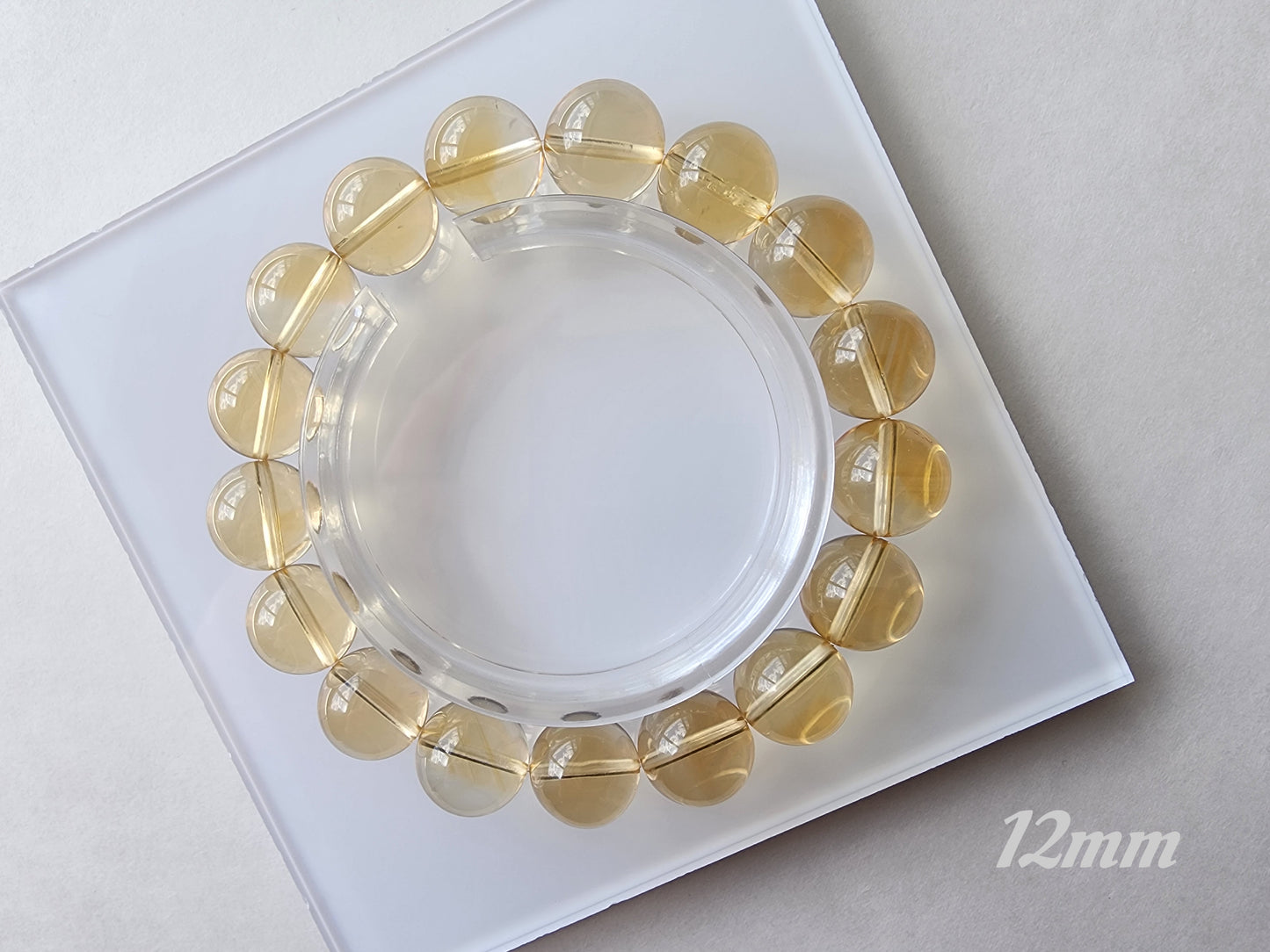 [Bracelet] Golden Citrine Bracelet for Happiness and Energy - Yellow Quartz Gemstone Beads