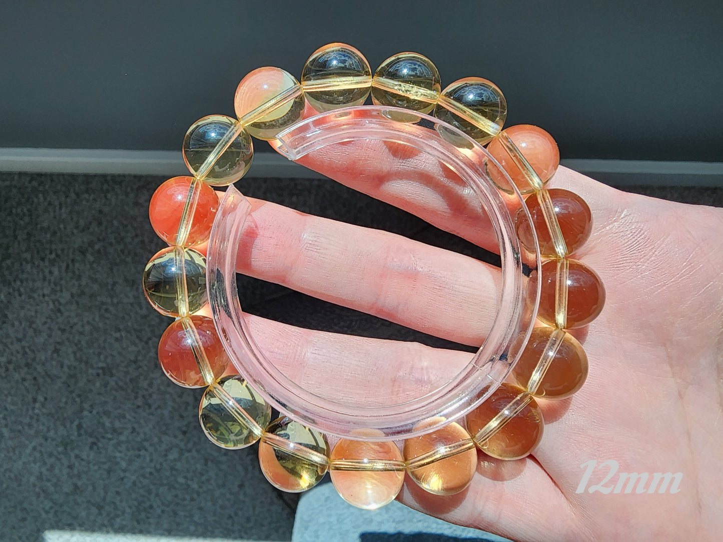 [Bracelet] Golden Citrine Bracelet for Happiness and Energy - Yellow Quartz Gemstone Beads