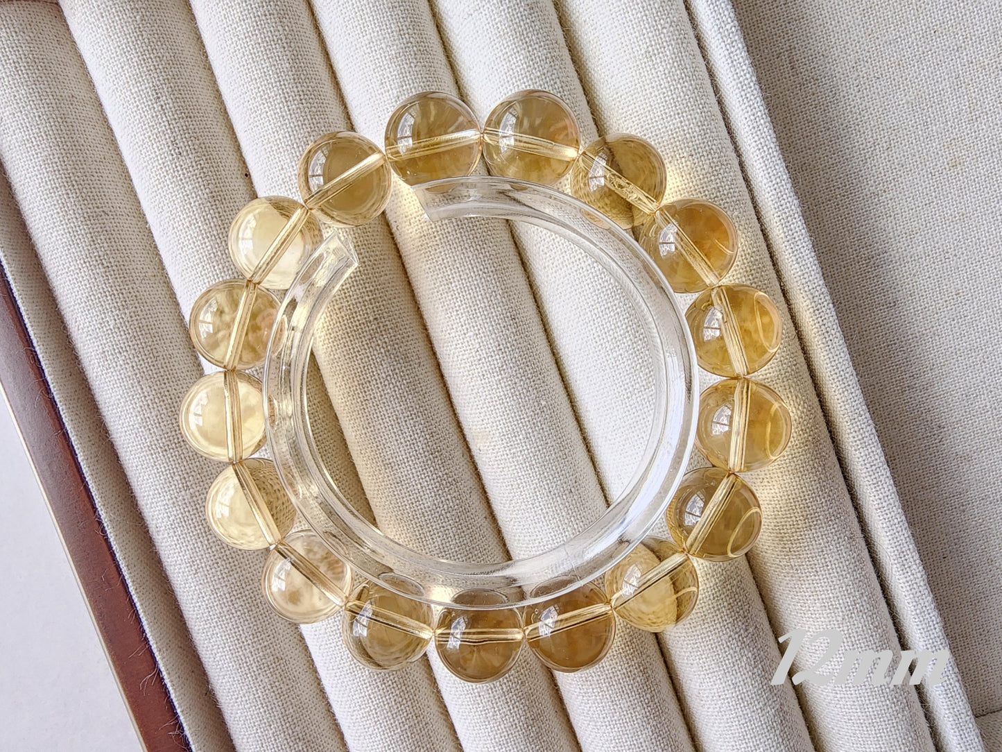 [Bracelet] Golden Citrine Bracelet for Happiness and Energy - Yellow Quartz Gemstone Beads