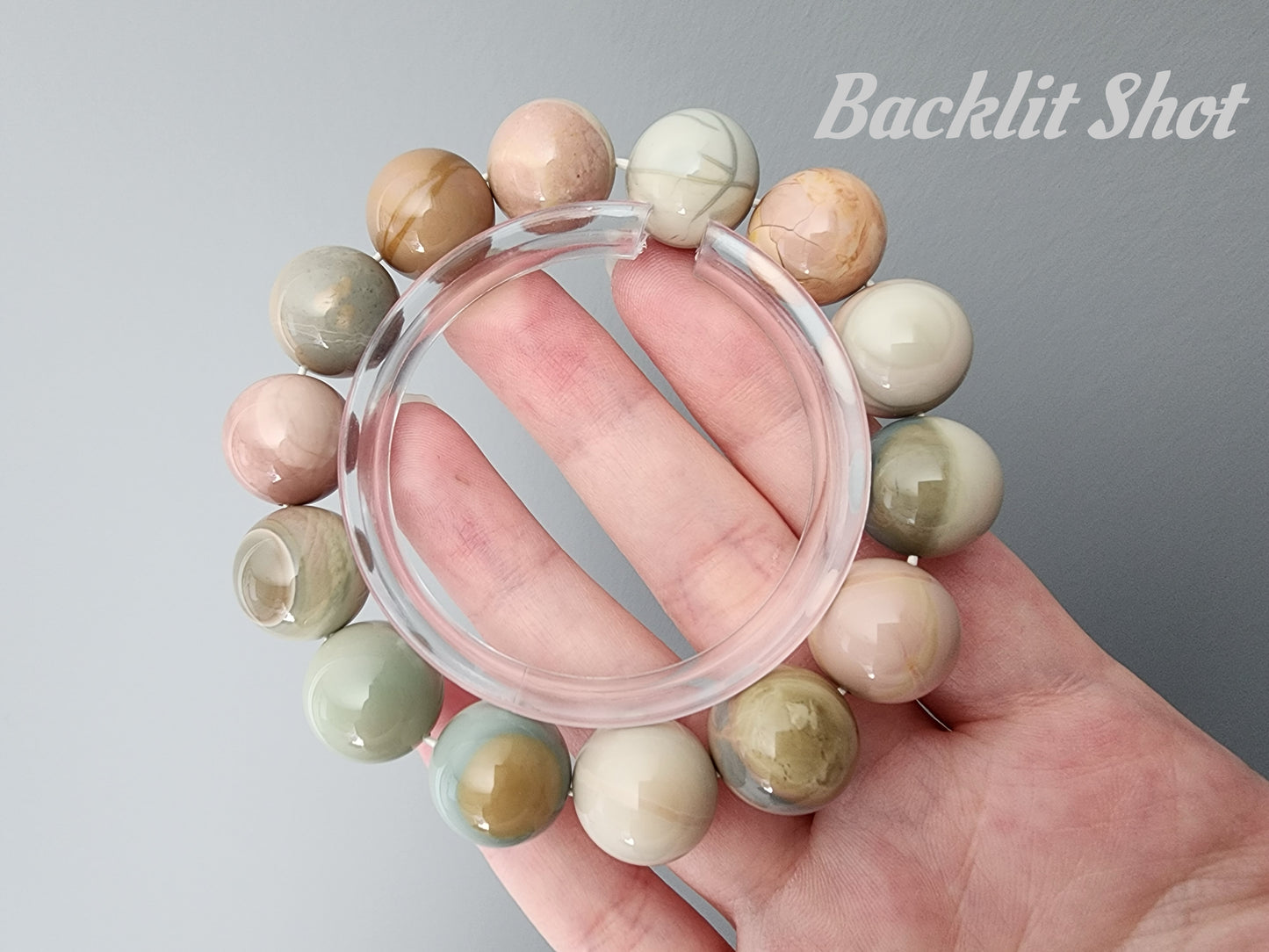 [Bracelet] Colorful Symphony: 14mm Alashan Agate Beaded Bracelet