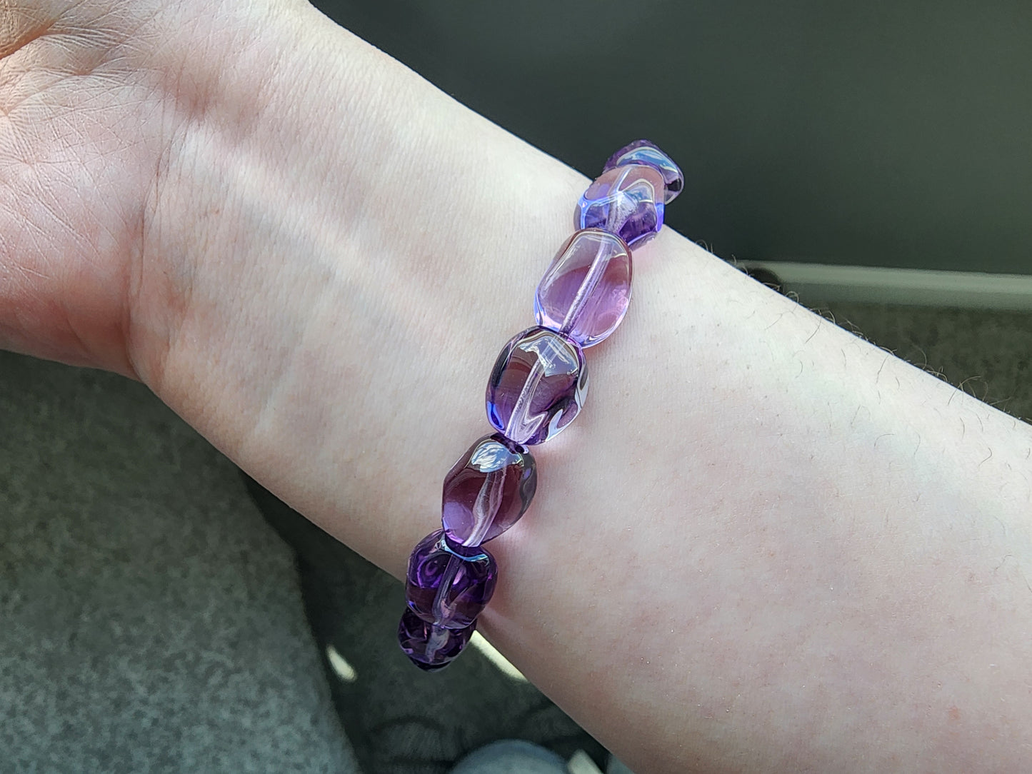 [Bracelet] Natural Amethyst Nugget Bracelet