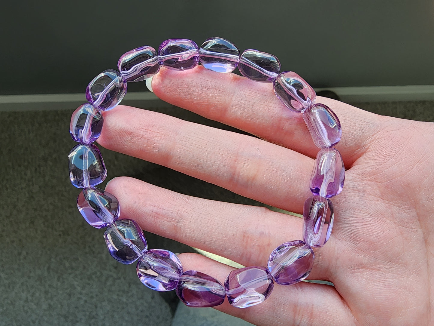 [Bracelet] Natural Amethyst Nugget Bracelet