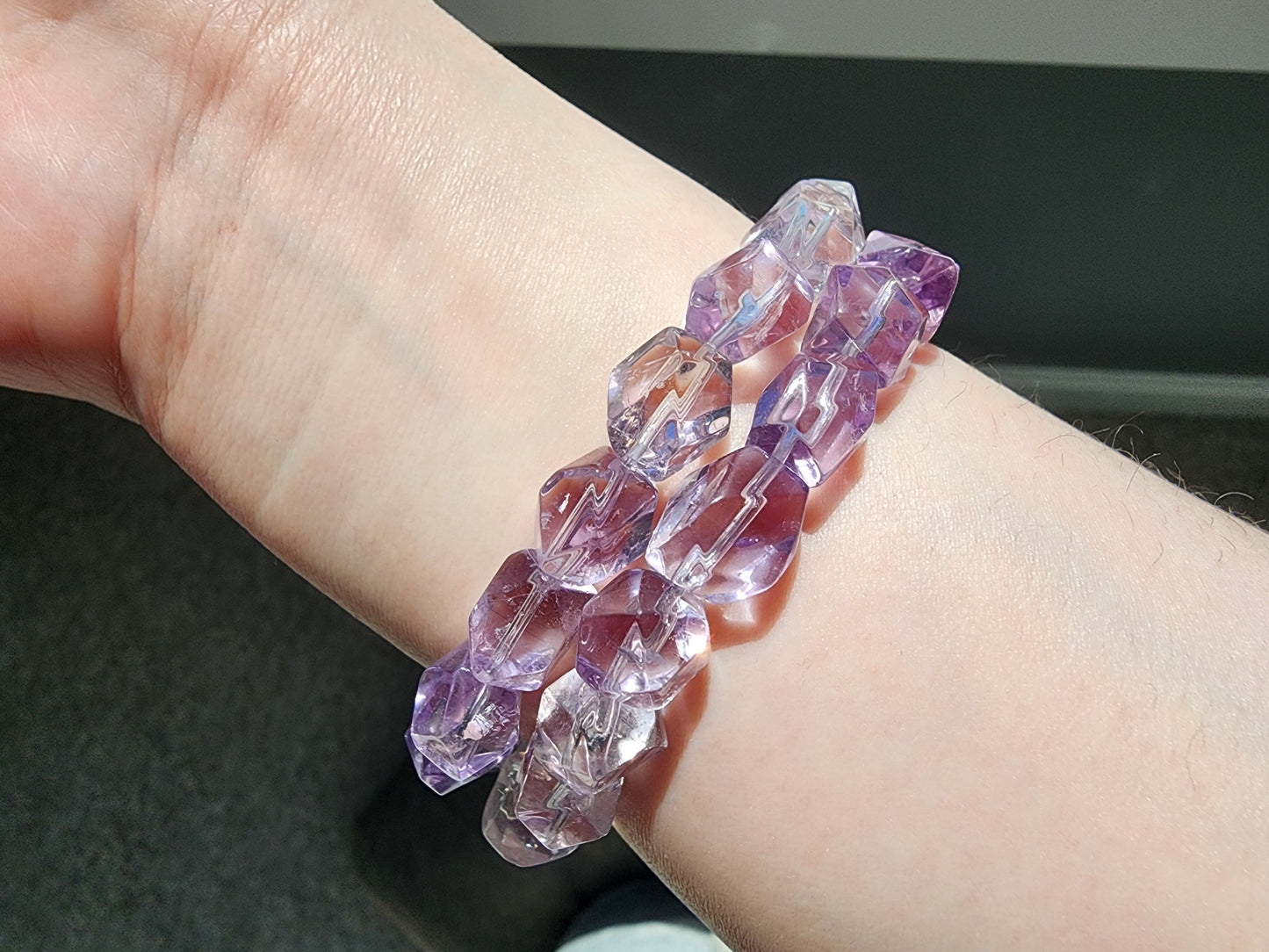 [Bracelet] Gradient Amethyst Nugget Bracelet