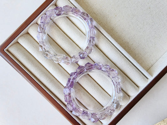 [Bracelet] Gradient Amethyst Nugget Bracelet