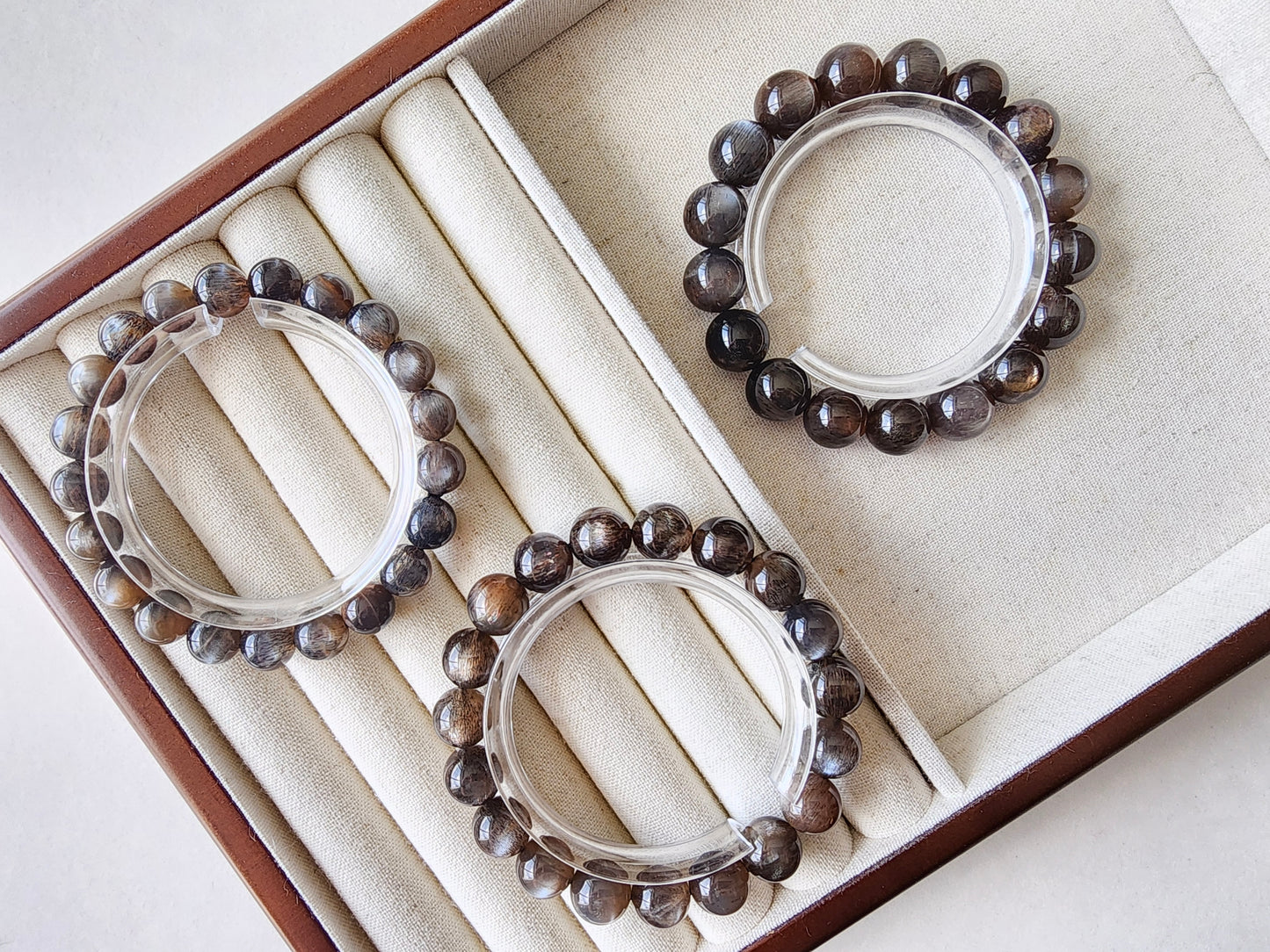 [Bracelet] Black Gold Sunstone Bracelet