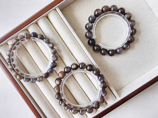 [Bracelet] Black Gold Sunstone Bracelet