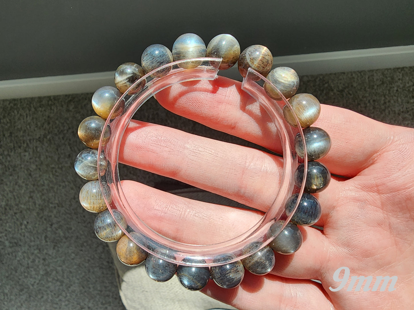 [Bracelet] Black Gold Sunstone Bracelet