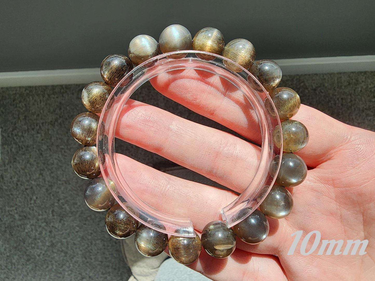 [Bracelet] Black Gold Sunstone Bracelet