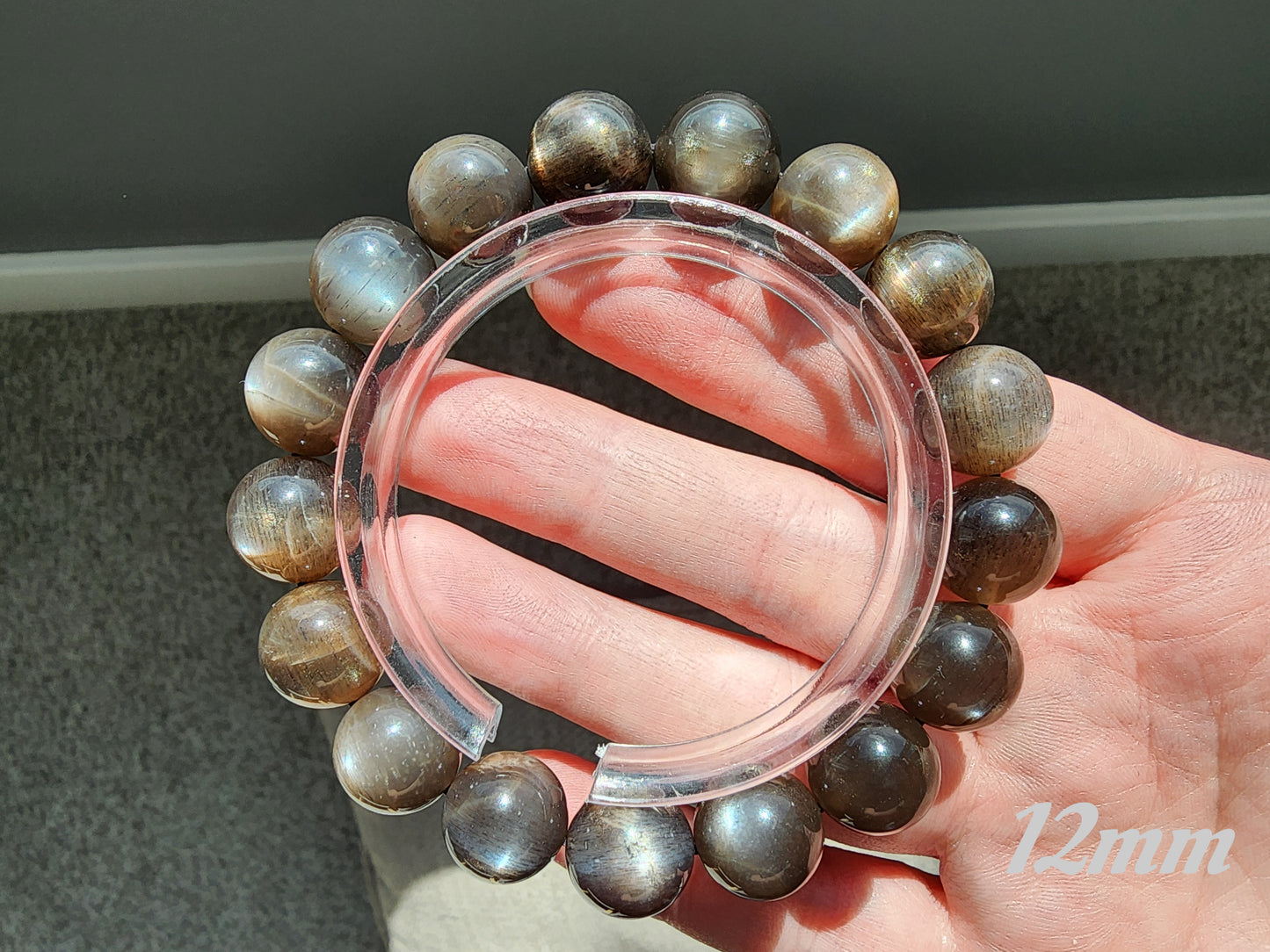 [Bracelet] Black Gold Sunstone Bracelet