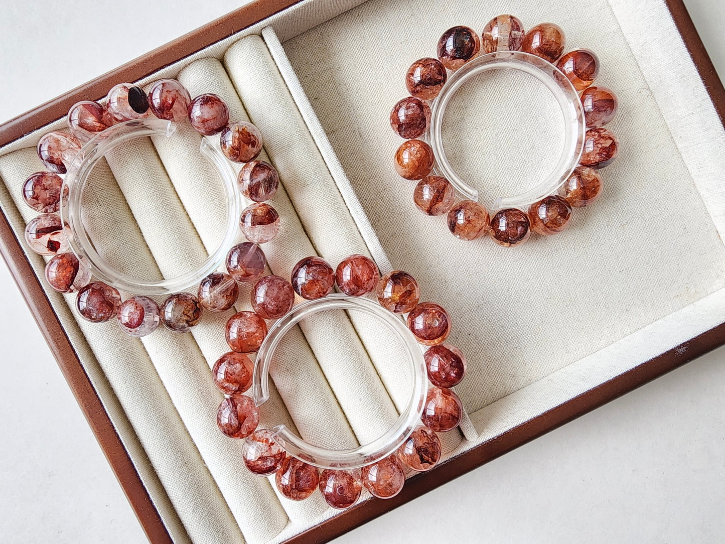 [Bracelet] Stunning Red Hematoid Quartz Bracelets