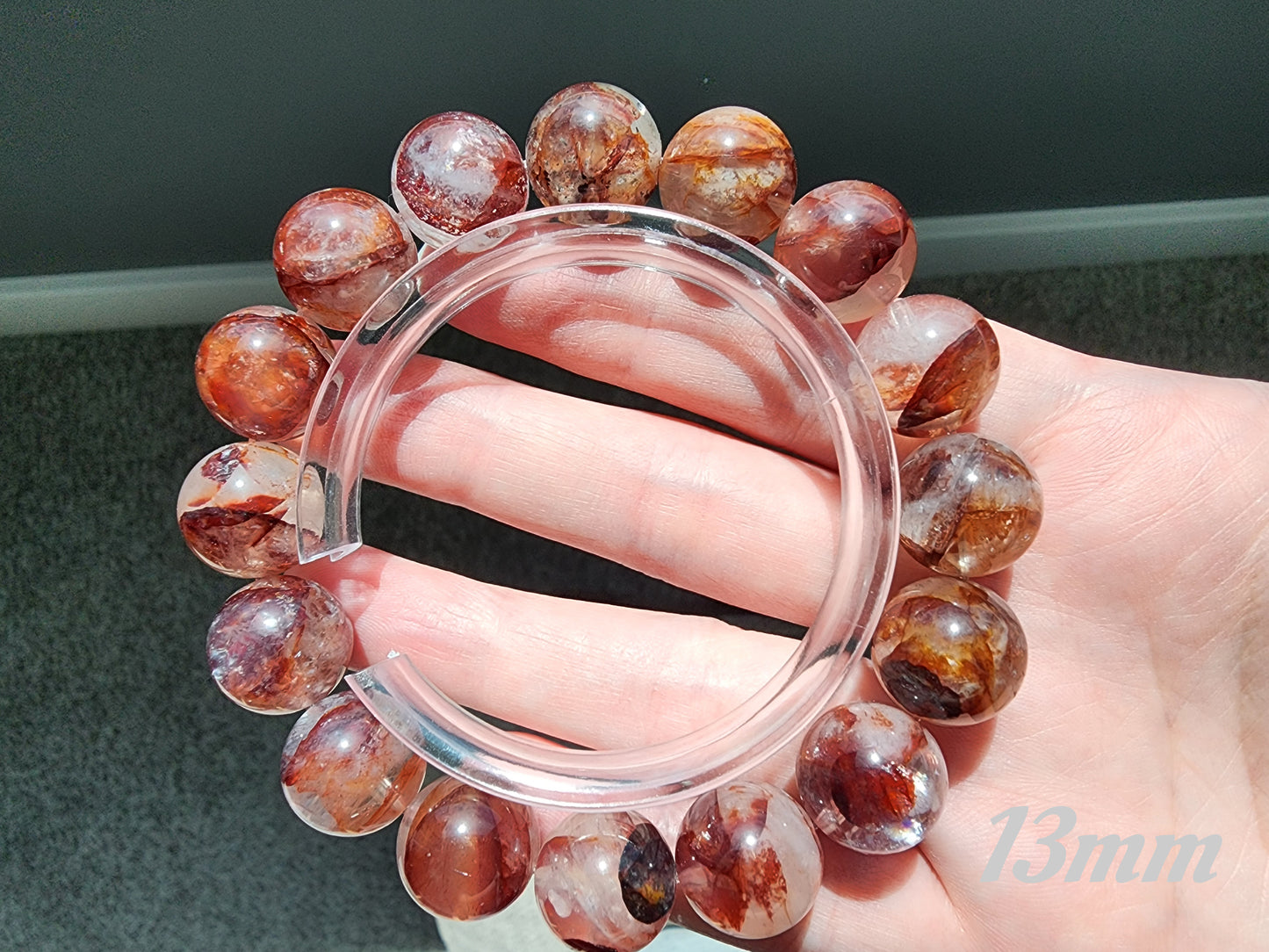 [Bracelet] Stunning Red Hematoid Quartz Bracelets