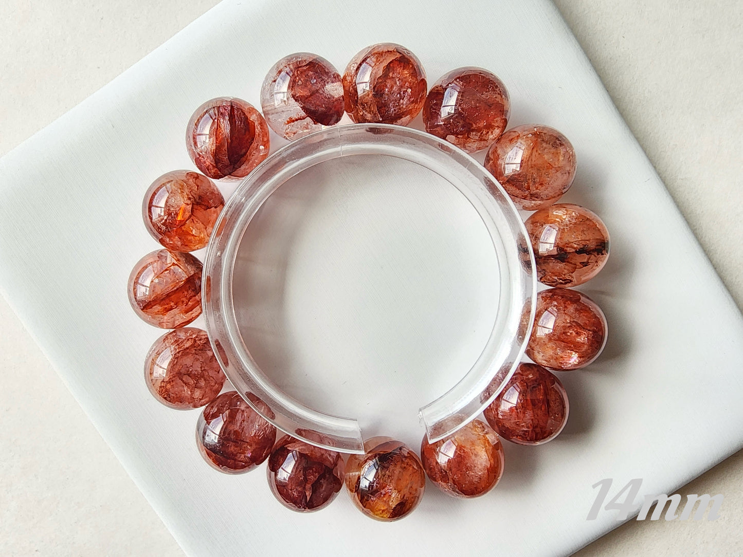 [Bracelet] Stunning Red Hematoid Quartz Bracelets