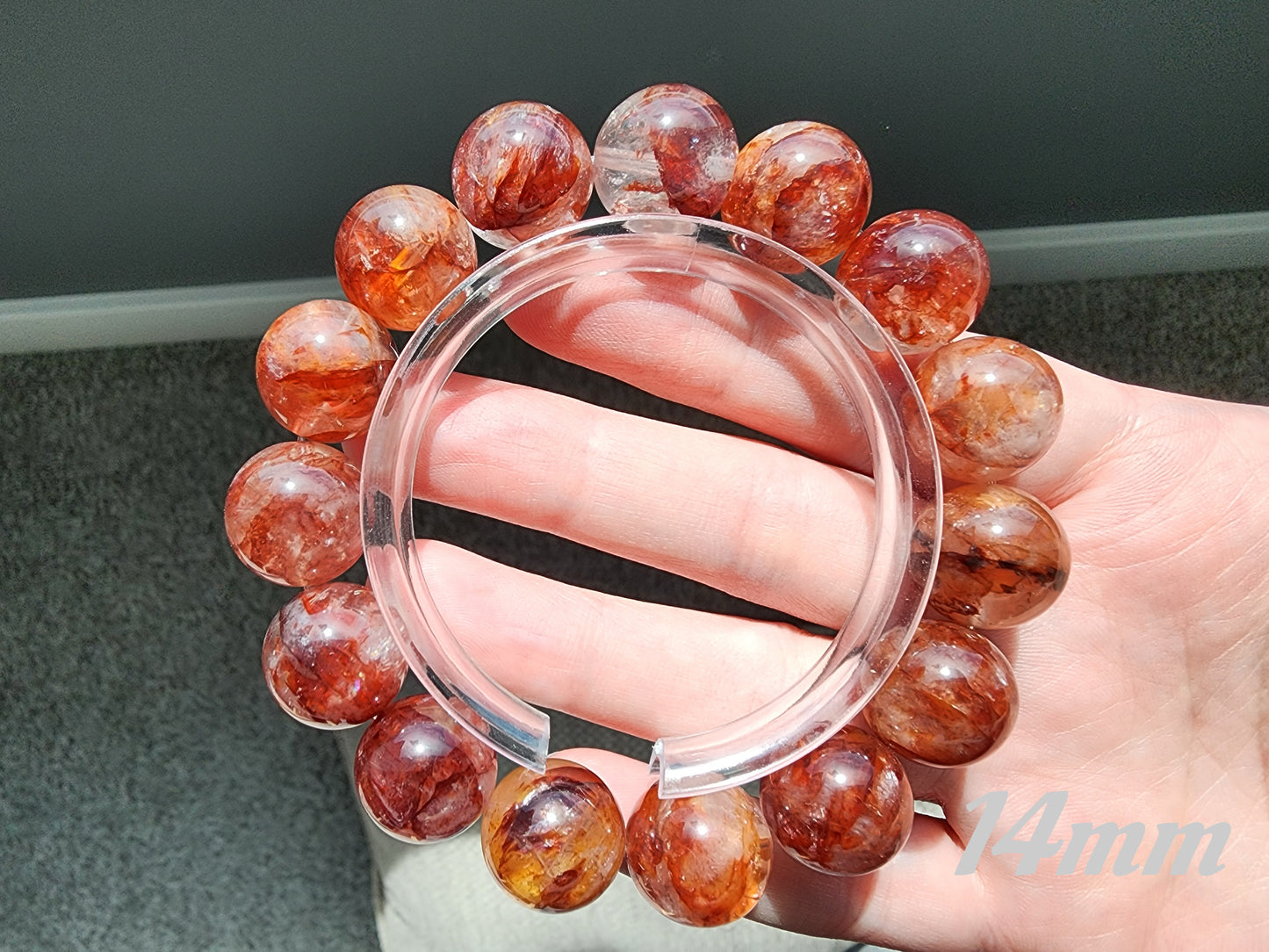 [Bracelet] Stunning Red Hematoid Quartz Bracelets