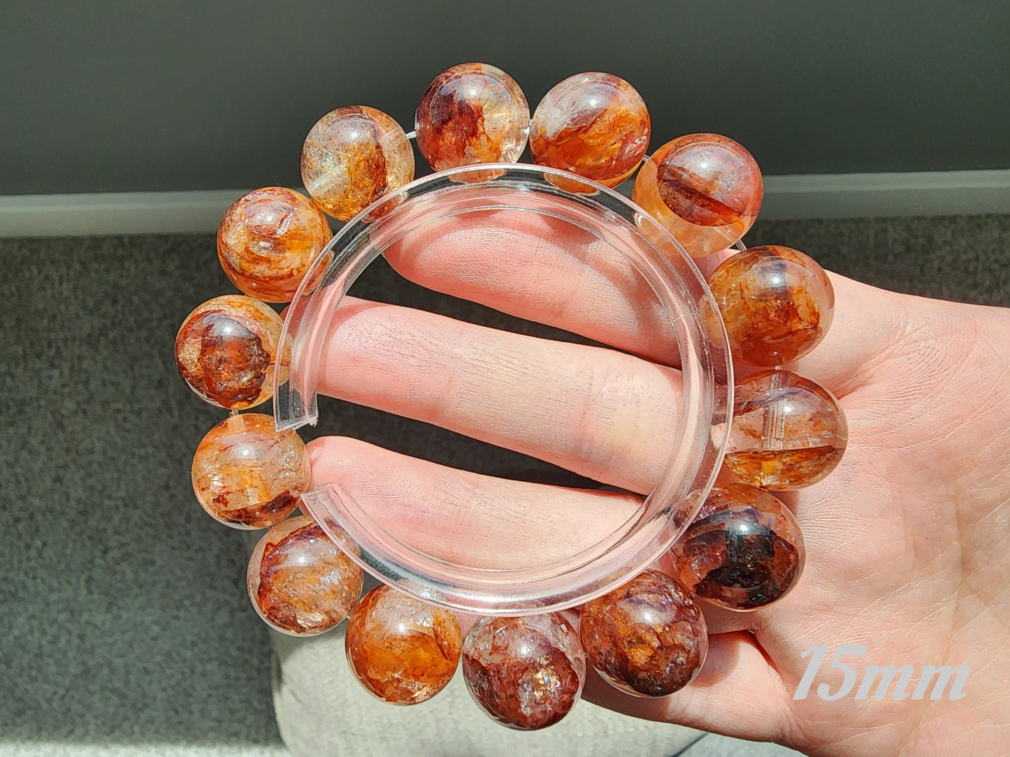 [Bracelet] Stunning Red Hematoid Quartz Bracelets