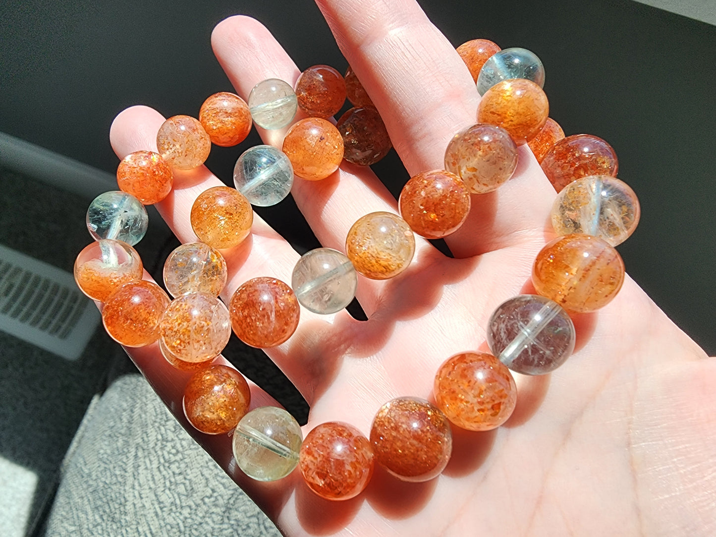 [Bracelet] Arusha Bracelets with Golden Sunstone and Green Beryl