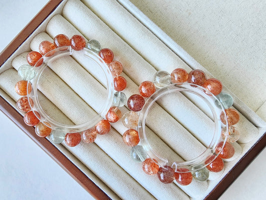 [Bracelet] Arusha Bracelets with Golden Sunstone and Green Beryl