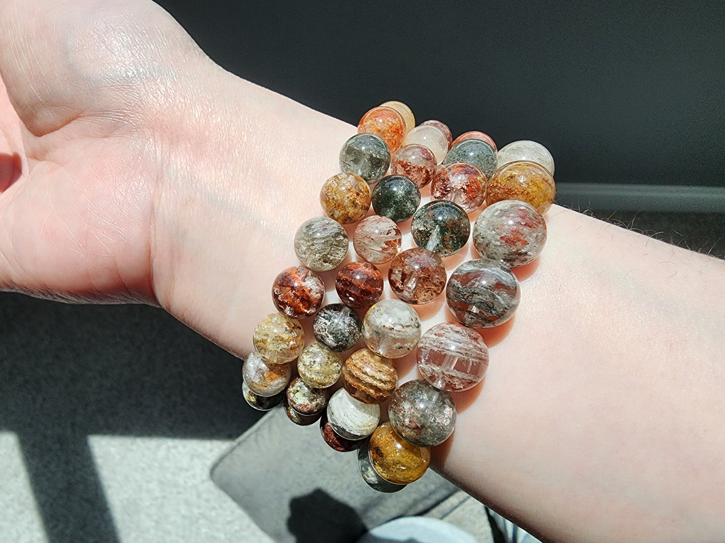 [Bracelet] Multi-Color Layered Phantom Quartz Bracelet