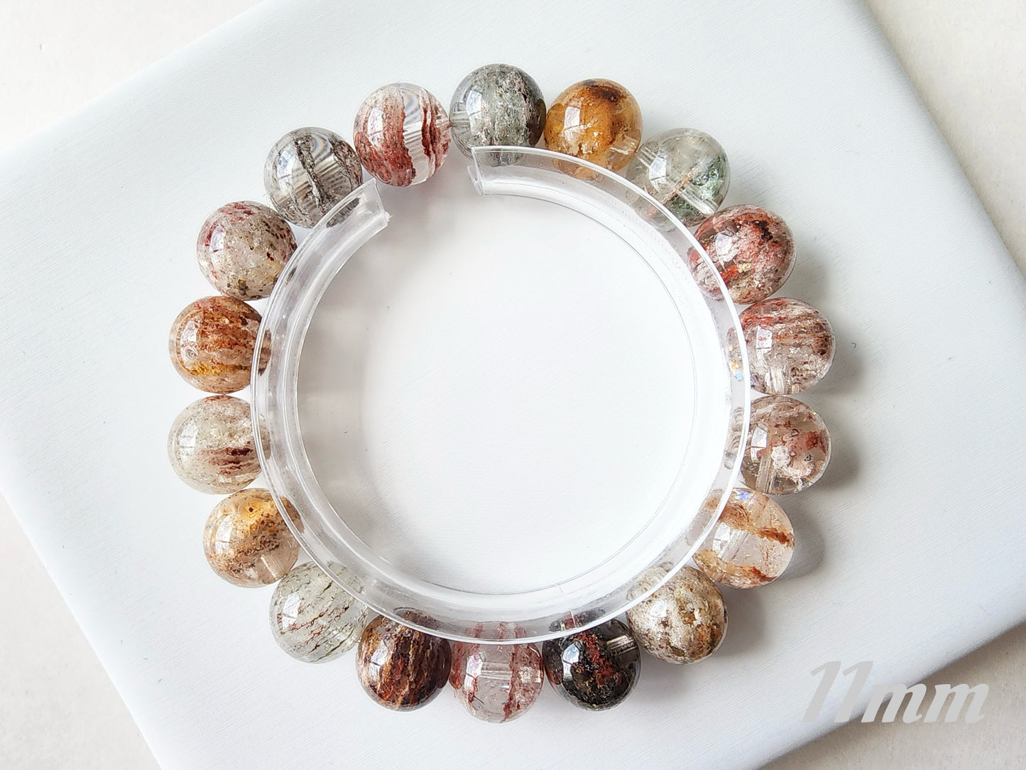 [Bracelet] Multi-Color Layered Phantom Quartz Bracelet