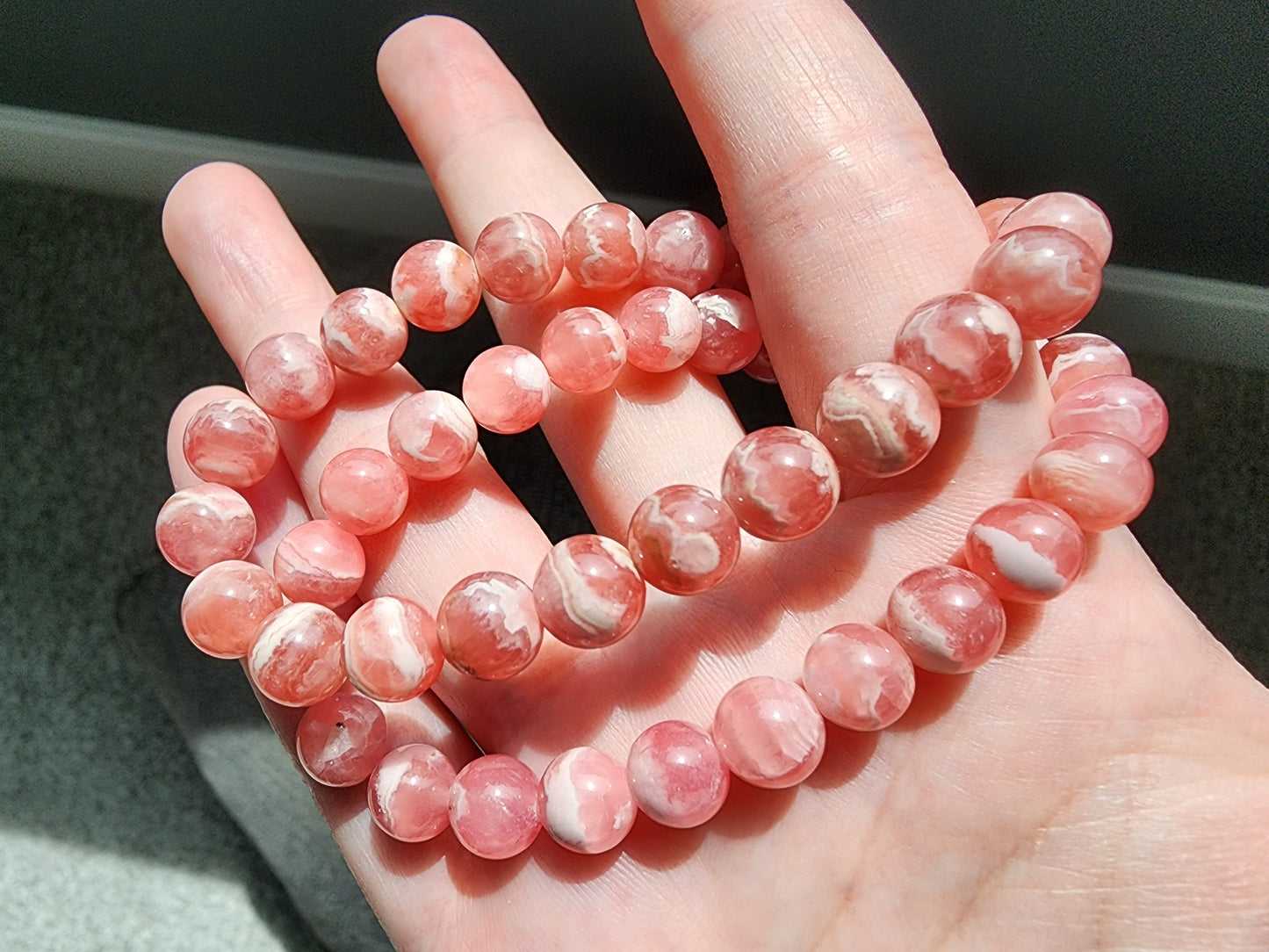 [Bracelet] Handcrafted Pink Rhodochrosite Bracelets