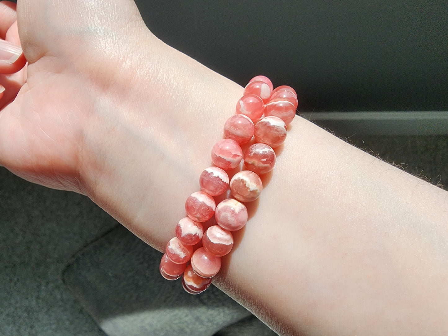 [Bracelet] Handcrafted Pink Rhodochrosite Bracelets