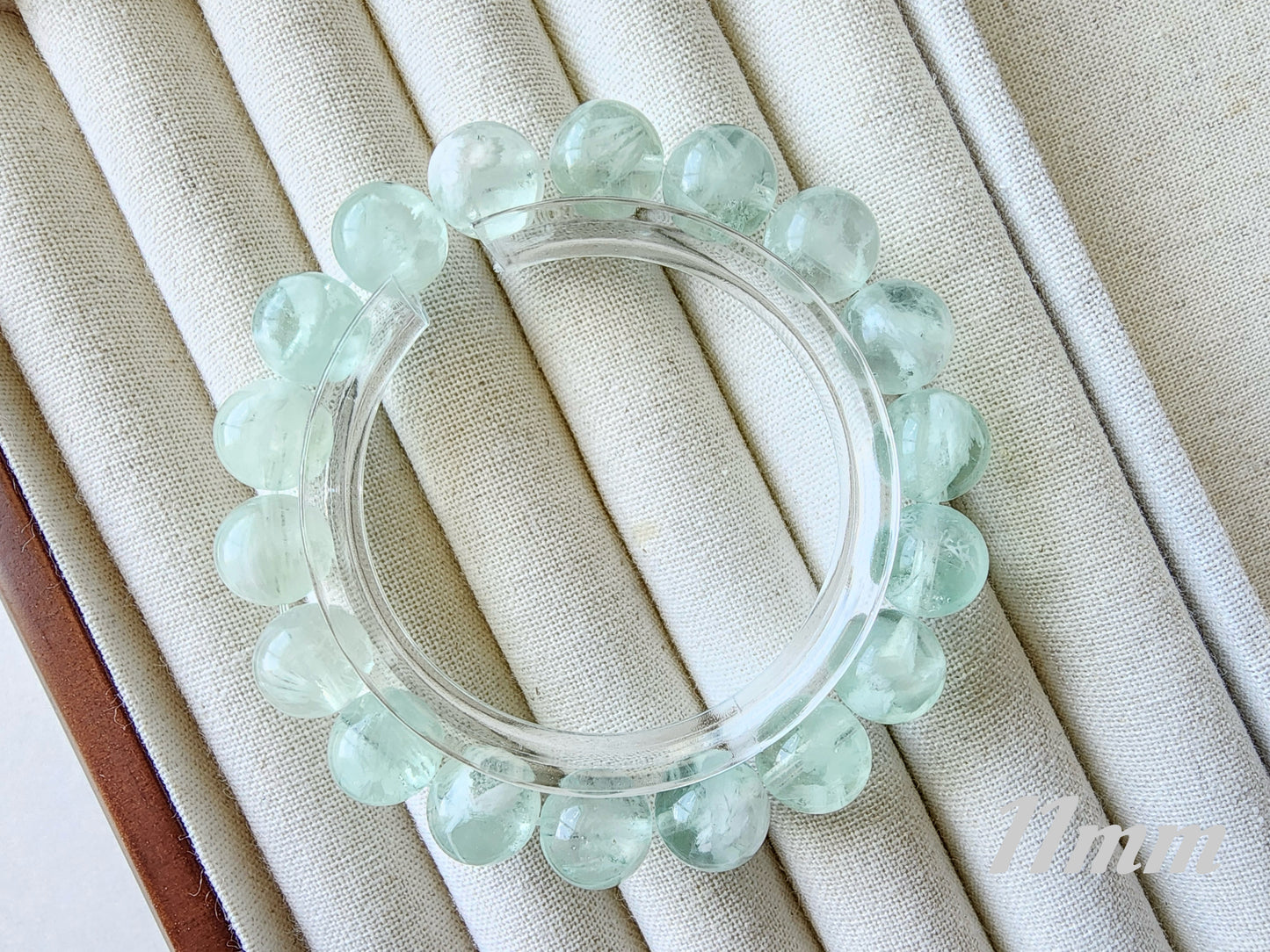 [Bracelet] Green Feather Fluorite Bracelet