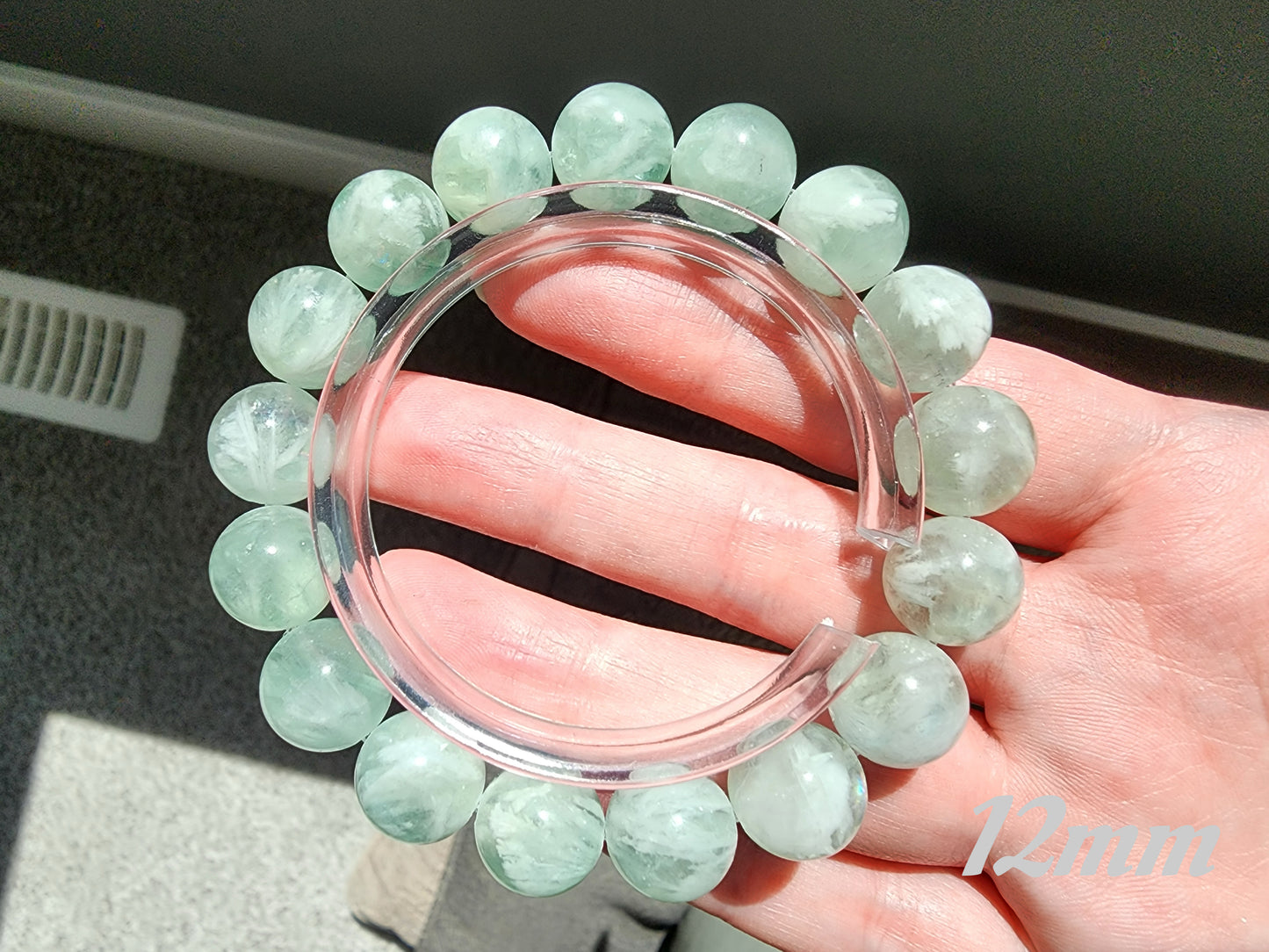 [Bracelet] Green Feather Fluorite Bracelet