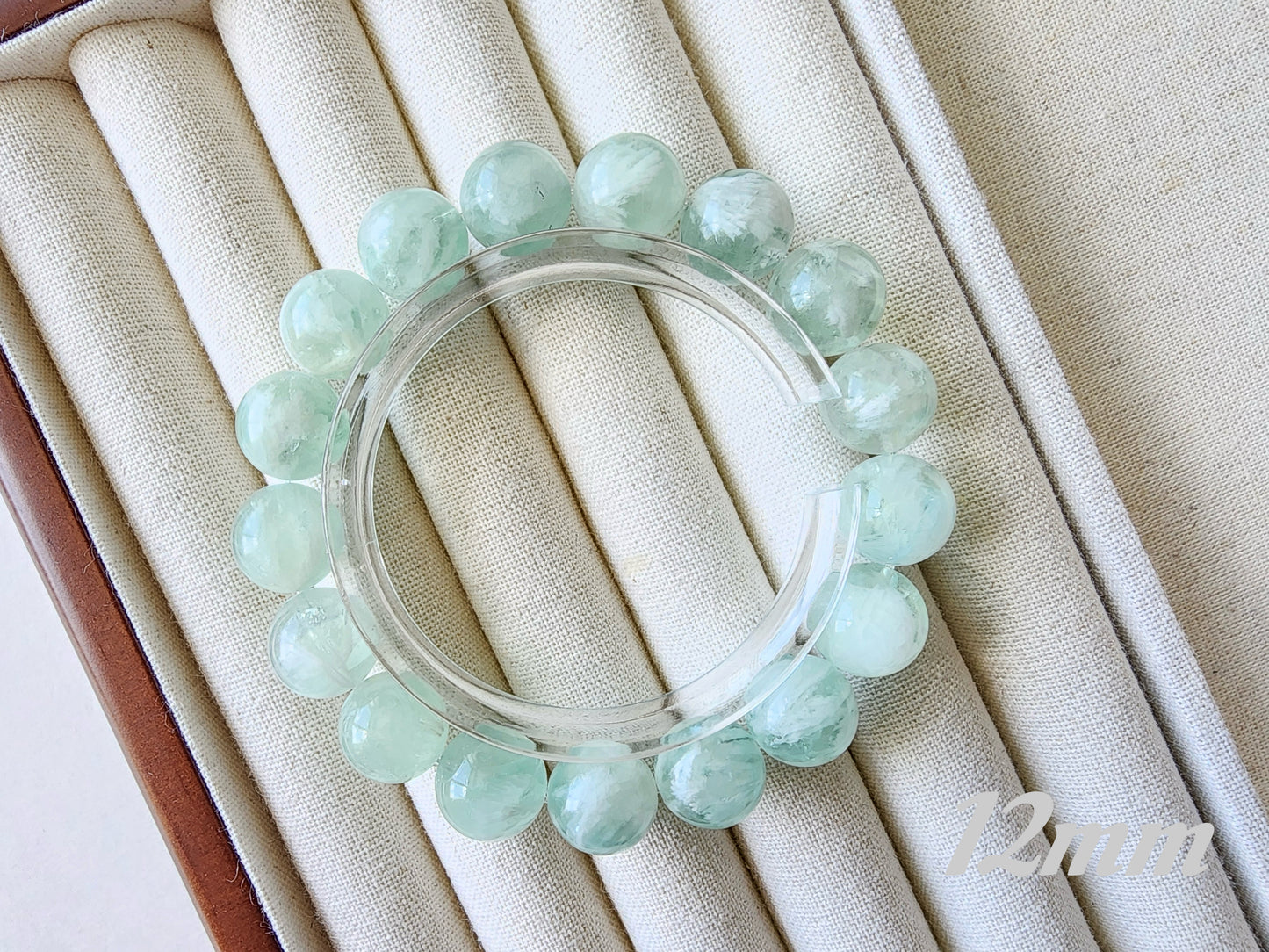 [Bracelet] Green Feather Fluorite Bracelet