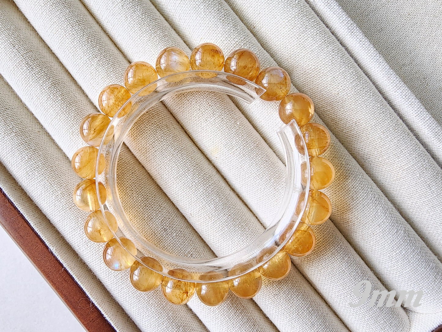 [Bracelet] Natural Orange Andesine Feldspar Bracelet