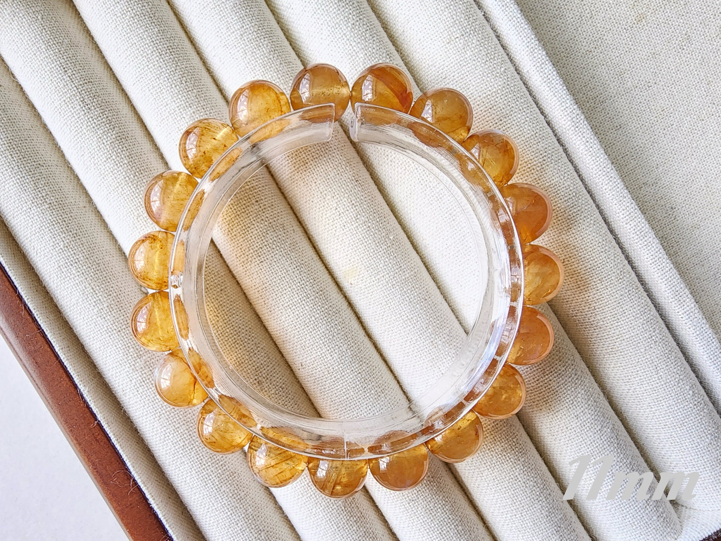 [Bracelet] Natural Orange Andesine Feldspar Bracelet