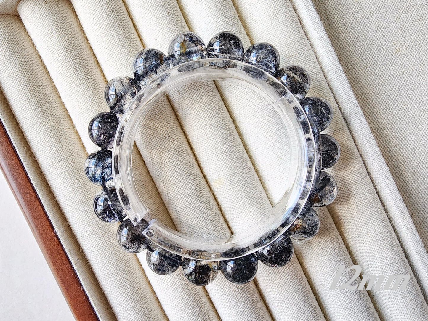 [Bracelet] Natural Black Herkimer Diamond Bracelet