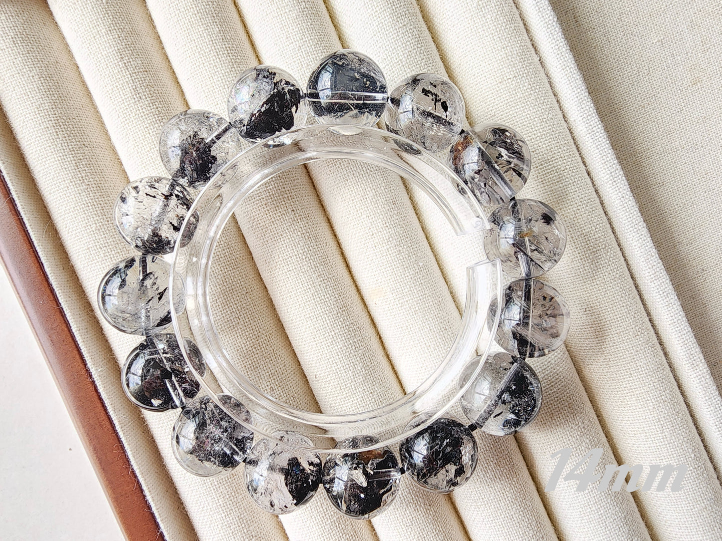 [Bracelet] Natural Black Herkimer Diamond Bracelet