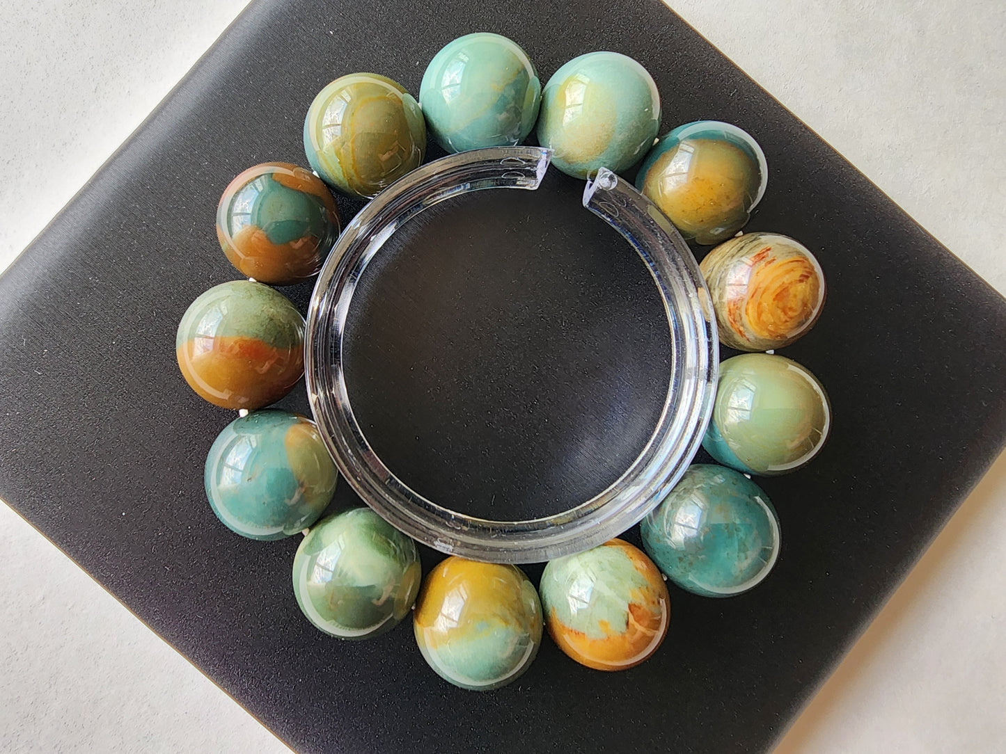 [Bracelet] 16mm Alashan Agate Bracelet