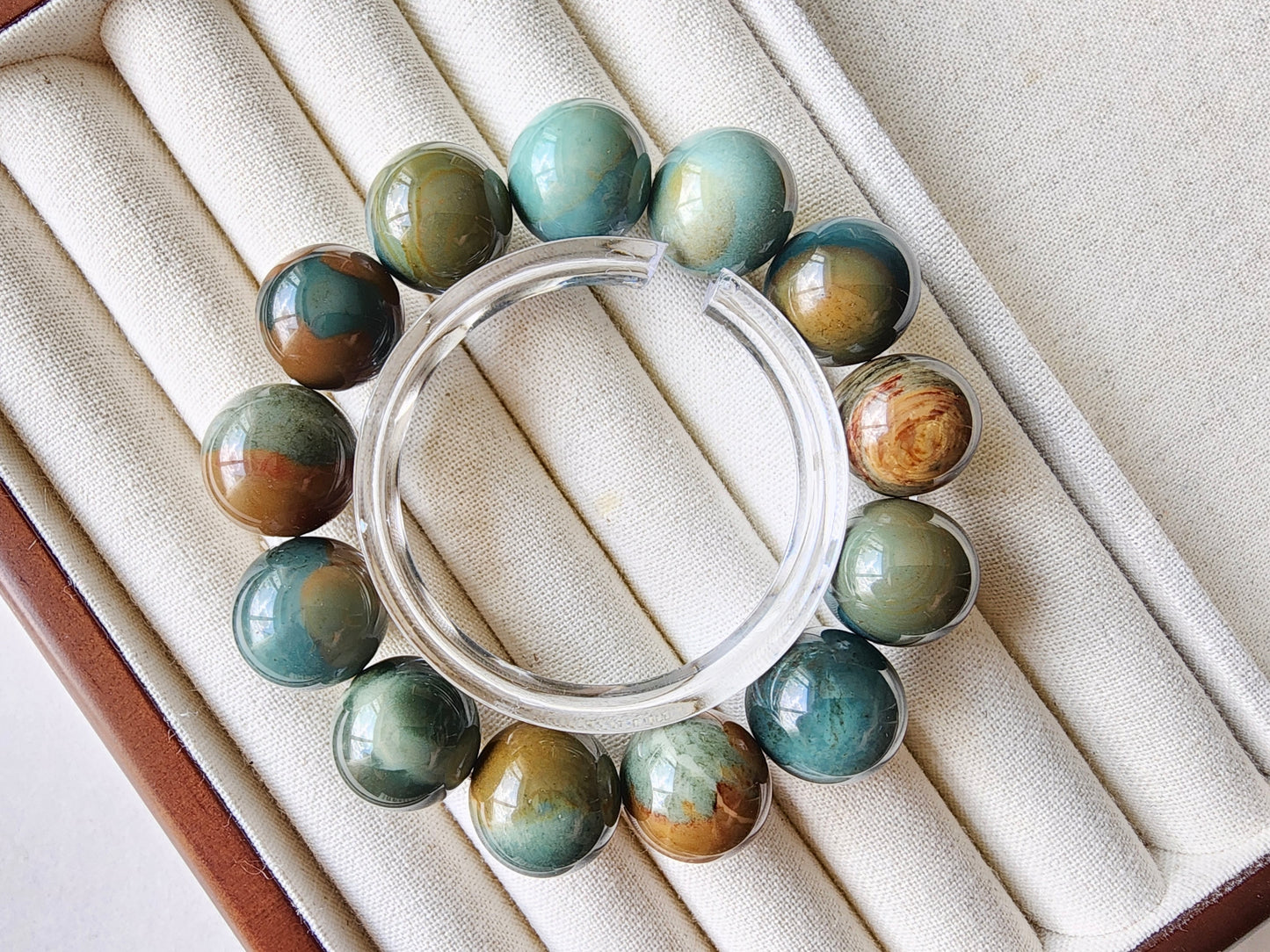 [Bracelet] 16mm Alashan Agate Bracelet