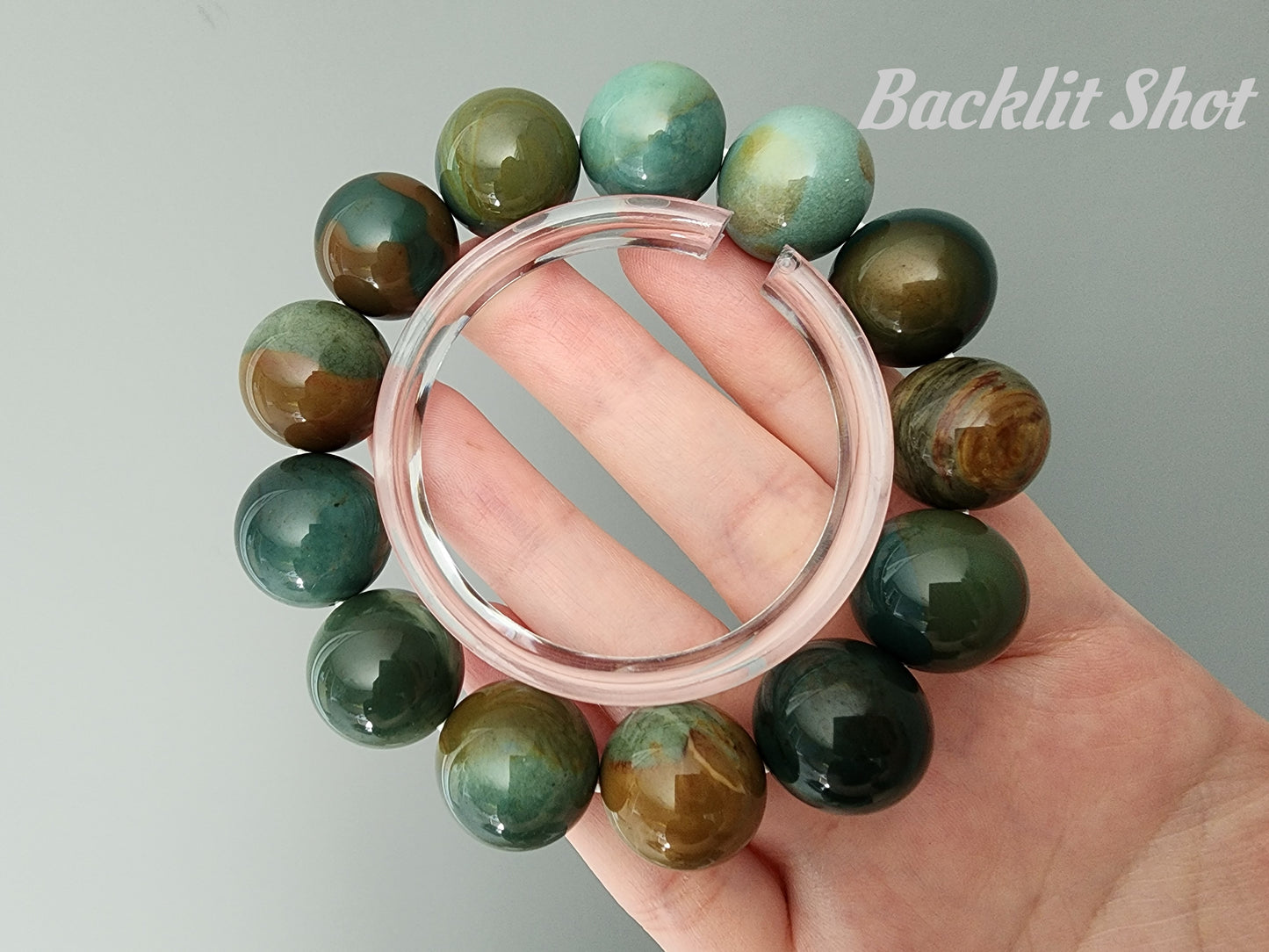 [Bracelet] 16mm Alashan Agate Bracelet