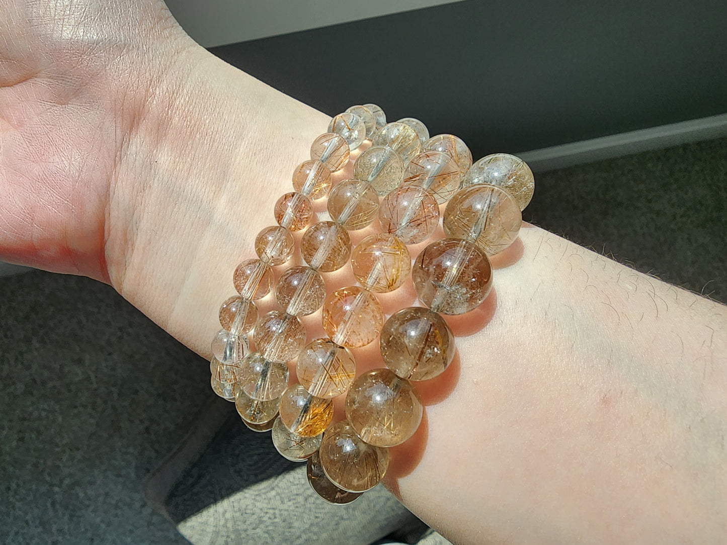 [Bracelet] Natural Rutilated Quartz Bracelet