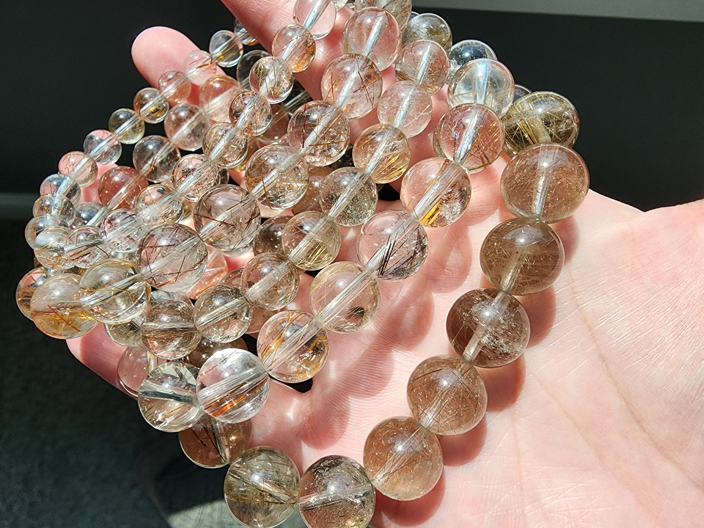 [Bracelet] Natural Rutilated Quartz Bracelet