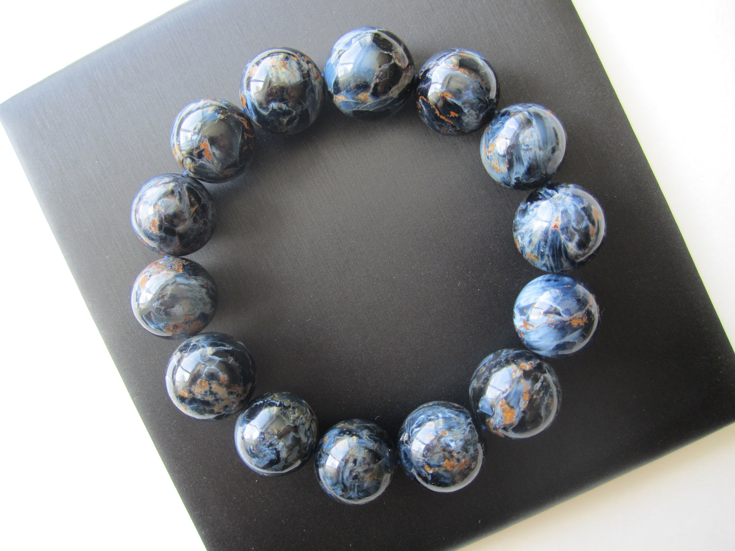 [Bracelet] Natural 16mm Pietersite Bracelet