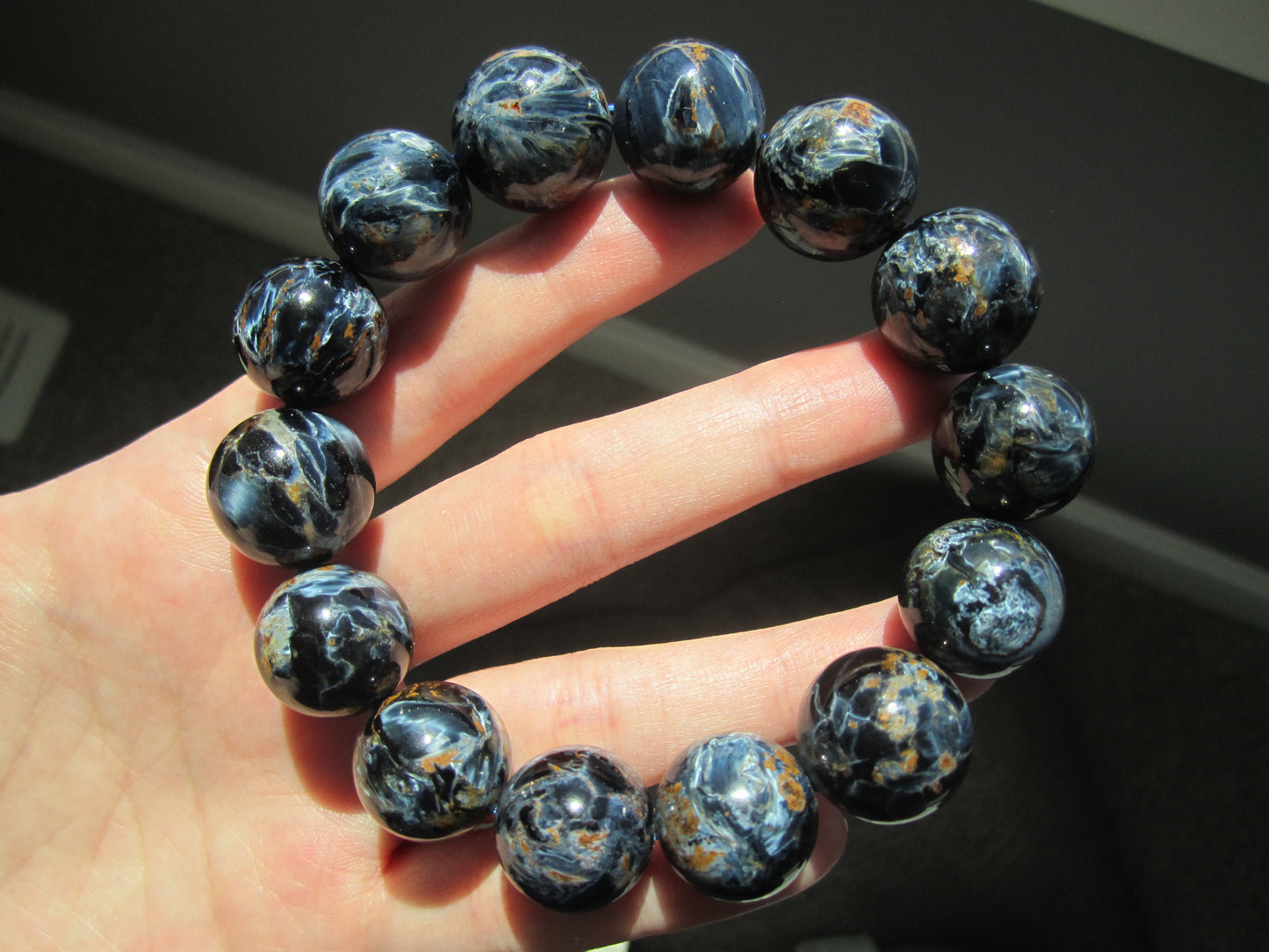 [Bracelet] Natural 16mm Pietersite Bracelet