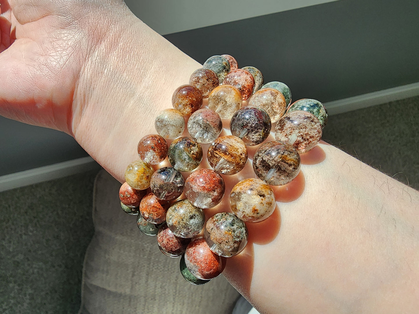 [Bracelet] Elegant Four Seasons Phantom Quartz Bracelet - A Symphony of Nature’s Colors