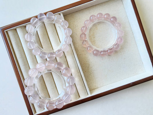 [Bracelet] Natural Mozambique Rose Quartz Bracelet