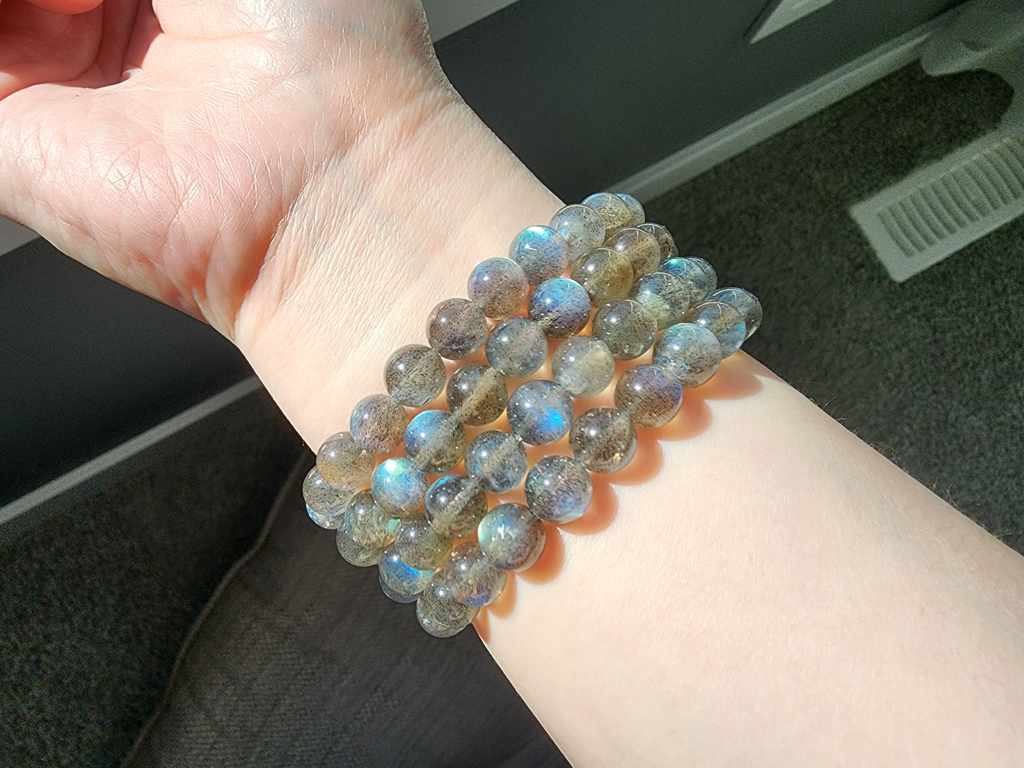 [Bracelet] 8mm Labradorite Bracelet with Stunning Natural Flash