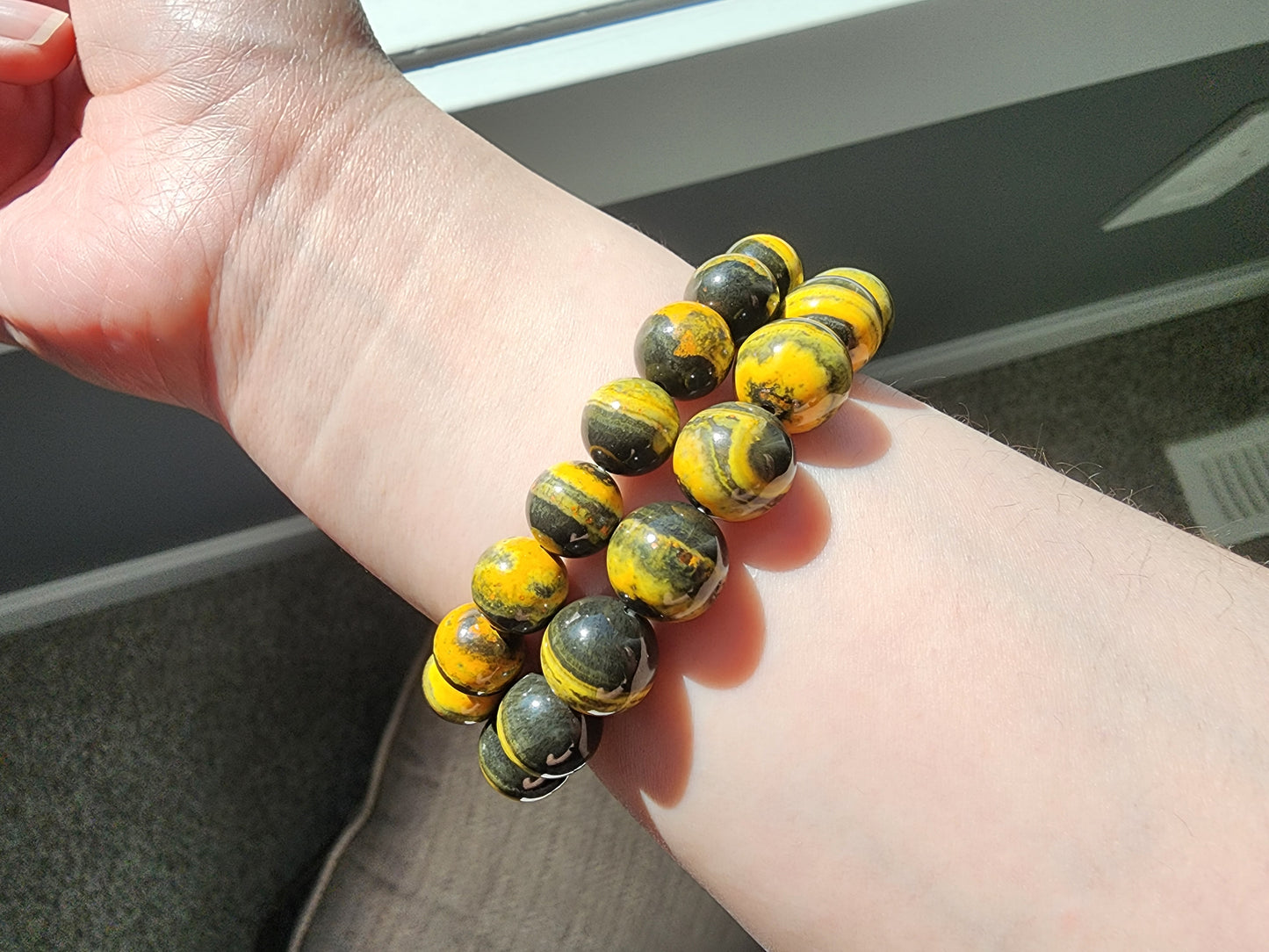 [Bracelet] Natural Bumblebee Jasper Bracelet