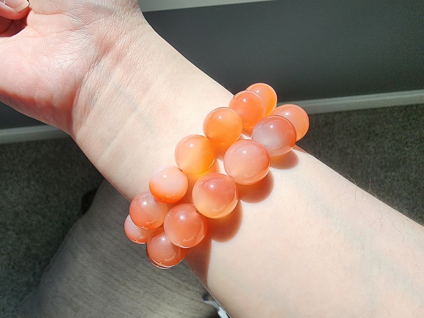 [Bracelet] Natural Peach Agate Bracelet