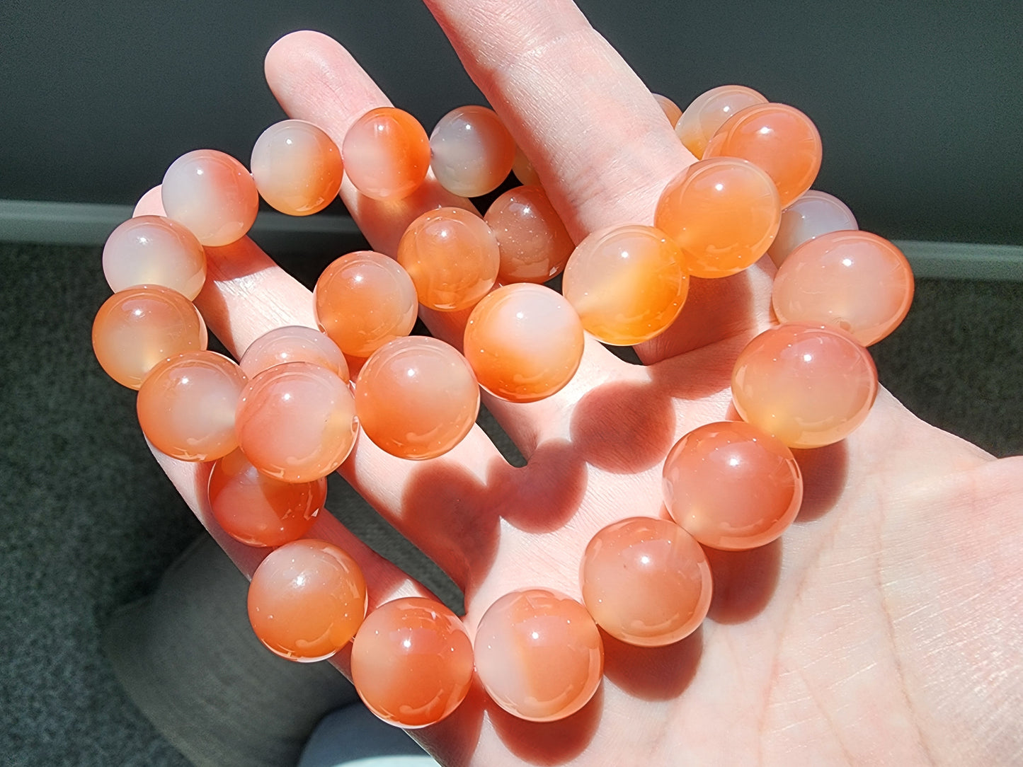 [Bracelet] Natural Peach Agate Bracelet