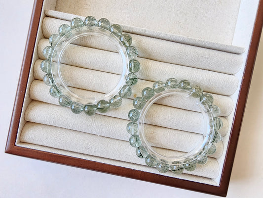 [Bracelet] Natural Green Rutilated Quartz Bracelet